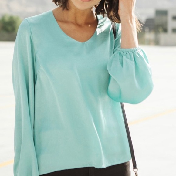 Silky Satin V Neck - Picture 1 of 2